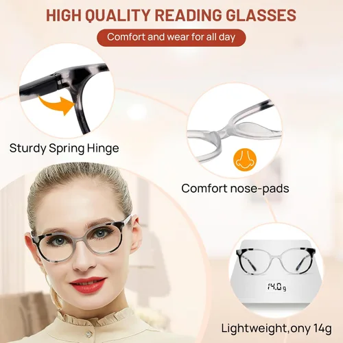 Miniatura 4 de OCCI CHIARI Gafas de lectura para mujeres pequeñas, cómodas y elegantes