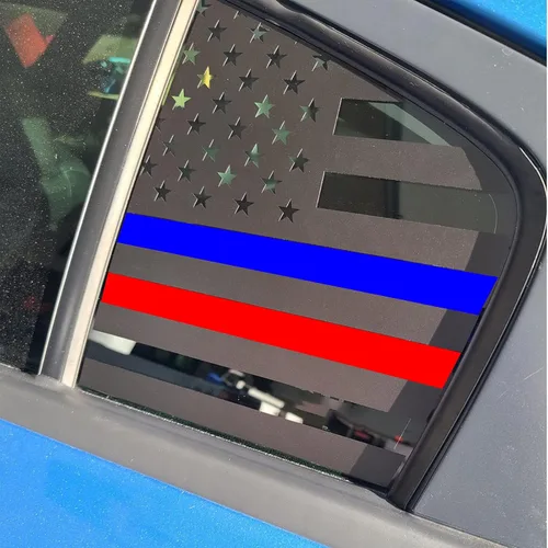 Miniatura 3 de Xinghe para Dodge Charger 2011-2023, calcomanías de bandera americana para ventanas laterales traseras, 2 piezas de calcomanía de bandera de EE. UU.