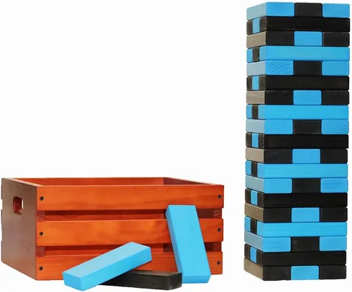 Miniatura 10 de Tailgating Pros Maderas gigantes de primera calidad con caja manchada: ¡elige los colores de tu equipo! Juego gigante para patio al aire libre