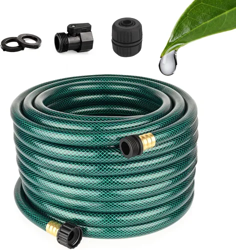 Miniatura 14 de Manguera de agua corta de 5/8 pulgadas: Manguera líder de PVC de 3 pies ligera y sin torceduras con accesorios de plástico para conexión de grifo a