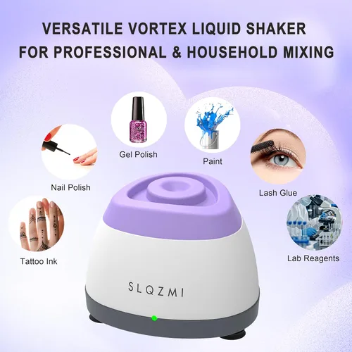 Miniatura 4 de Mezclador Mini Vórtice, Agitatedor de Esmalte de Uñas, Agitatedor de Pintura y Mezclador de Pintura para Esmalte en Gel, Pinturas Acrílicas, Púrpura