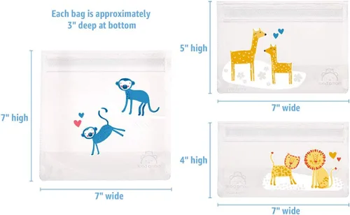 Miniatura 2 de Marca Amazon – Mama Bear Bolsas reutilizables para aperitivos, con gancho y bucle, talla única, paquete de 18