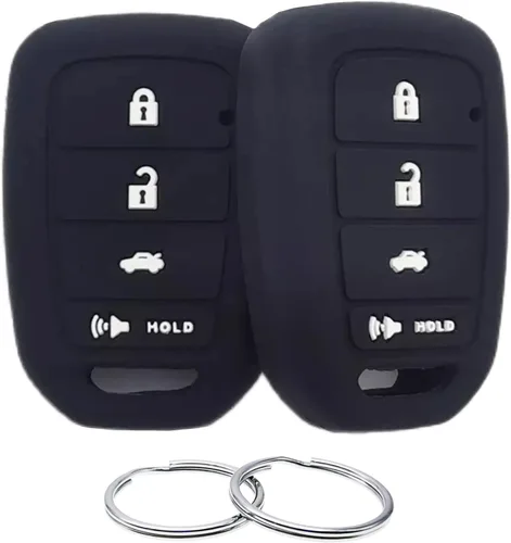 Miniatura 11 de REPROTECTING Funda de goma de silicona para llavero compatible con Honda Accord CR-V Civic Crosstour Fit (solo compatible con llavero recto)