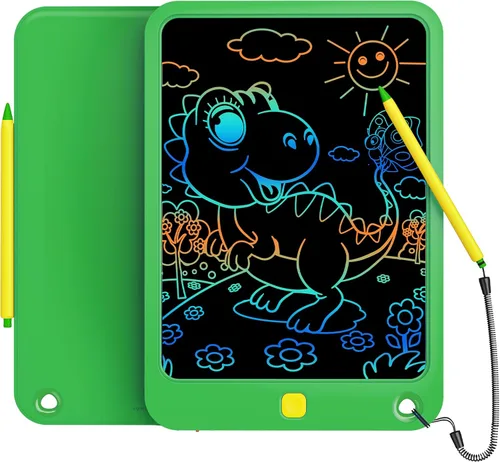 Miniatura 14 de Tableta de escritura LCD de 10 pulgadas, juguetes para niños y niñas de 3, 4, 5, 6, 7, 8, 9, 10 años, tableta de dibujo de garabatos colorida