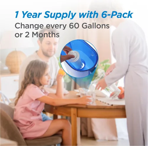 Miniatura 3 de Reemplazos de filtro Brita Commercial Cool, filtros de agua de repuesto para jarra Brita estándar, dura hasta 60 galones, Certificado NSF, CCWFB6