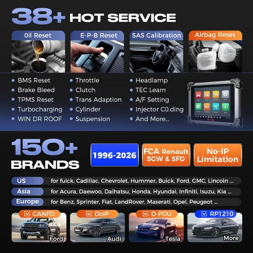 Miniatura 7 de Autel MaxiCOM MK908P - Escáner de diagnóstico de coche con programación de código del ECU, escáner automotriz OBD2 con MaxiScope MP408, osciloscopio