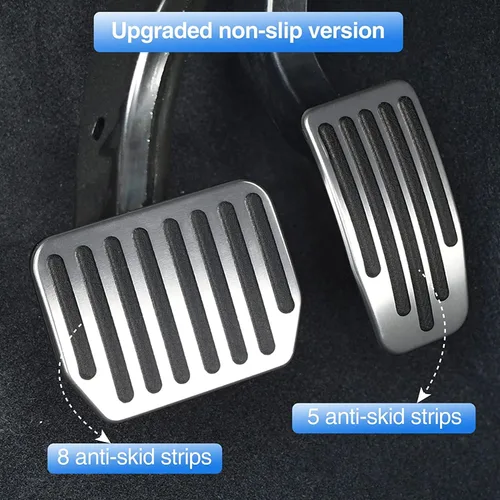 Miniatura 2 de Juego de pastillas de pedal para Tesla Modelo 3 Modelo Y, accesorios de aluminio de rendimiento antideslizante para el pedal de freno y acelerador