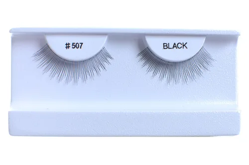 Miniatura 8 de 100 pares de pestañas postizas 100% cabello humano negro natural #747S Negro-747S