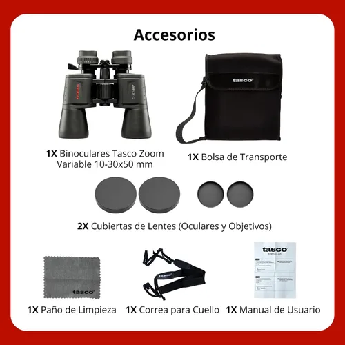 Miniatura 3 de TASCO ES10305Z Essentials Binoculares, 10-1.181x1.969 in, prisma Porro, negro, en caja