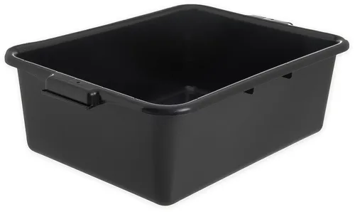 Carlisle FoodService Products N4401103 Comfort Curve™ Caja de Transporte Ergonómica para Lavabo de Lavado, 7 pulgadas de profundidad, Negro (Paquete