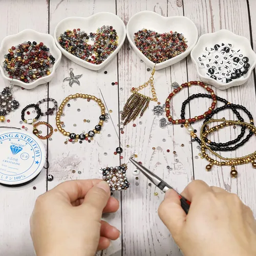 Miniatura 3 de Cuentas de semillas de 3.88 oz, alrededor de 4000 piezas, 0.118 pulgadas 8/0 de cristal negro mate para hacer aretes, pulseras, colgantes, joyas