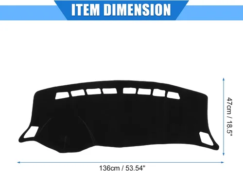 Miniatura 6 de Funda protectora de poliéster para salpicadero de automóvil compatible con Nissan Sentra 2012-2019, protector de poliéster negro para consola