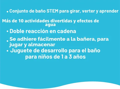Miniatura 8 de Yookidoo Spin 'N' Sprinkle Water Lab - Juguete de baño para bebé, engranes y ojos giratorios, diseño sensorial, se fija a cualquier