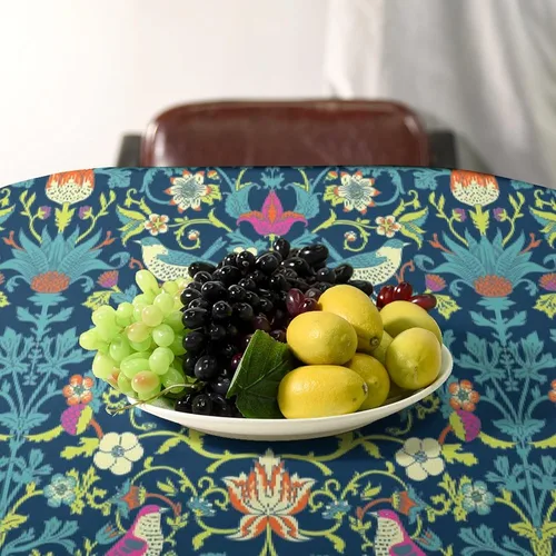 Miniatura 8 de Mantel Floral Retro de Pájaros, Diseño Original Bohemio William Morris Estampado Cubierta de Mesa para Hogar Picnic Fiesta Comedor Cocina William