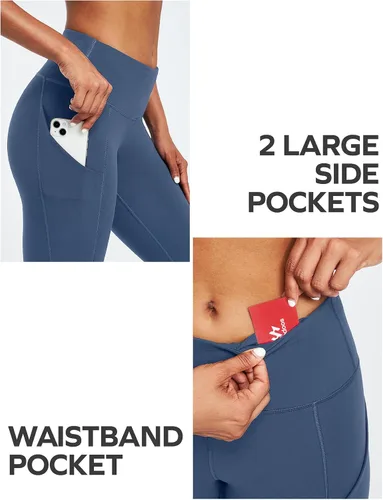 Miniatura 14 de Ewedoos - Leggings con bolsillos para mujer, de talle alto, pantalones de yoga, pantalones de entrenamiento, con levantamiento de glúteos
