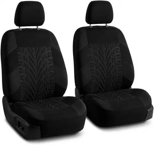 Miniatura 29 de FH Group - Juego de fundas de asiento delantero de automóvil de tela de alta calidad, para asientos con respaldo bajo con reposacabezas extraíble