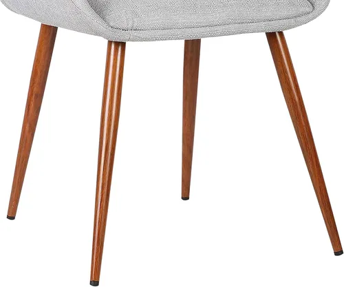 Miniatura 10 de Armen Living Silla de comedor Panda en tela gris y acabado de madera de nogal, 25 pulgadas de profundidad x 20 pulgadas de ancho x 31 pulgadas
