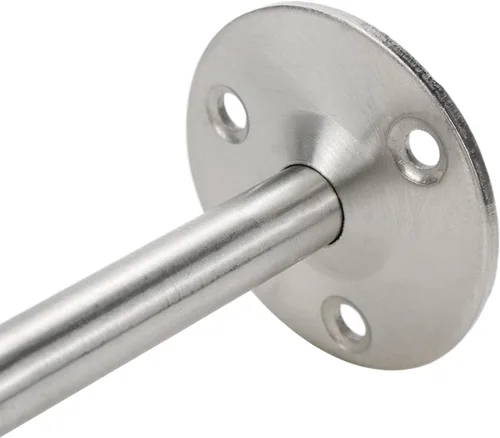 Miniatura 6 de Tope de puerta de acero inoxidable montado en el piso de la pared con parachoques de goma 120mm/4.7" Longitud-4pcs