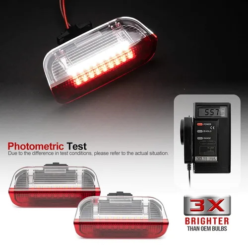 Miniatura 4 de Luces LED de cortesía para VW Passat B6 Golf GTI MK5 MK6 MK7 Jetta, 18-SMD rojo + blanco LED puerta trasera luz de bienvenida luces interiores