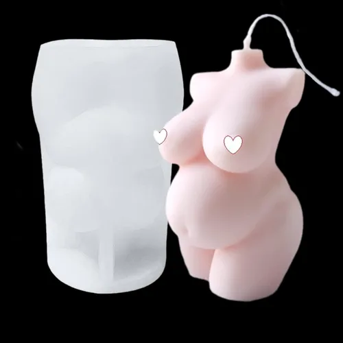 Miniatura 5 de Molde de vela de resina de silicona para traje de baño, molde de chocolate sexy para mujer, molde 3D de figura curva, molde de jabón de arcilla
