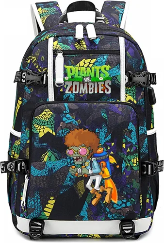 Miniatura 21 de ISaikoy Game Plants vs. Zombies - Mochila de hombro para libros, mochila escolar, mochila para computadora portátil, color azul20