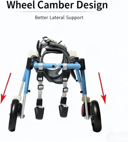 Miniatura 4 de Dog Wheelchair for Back Legs Small,Adjustable Pet Wheelchair with 4Wheels for Injured, Disabled, Paralysis, Hind Limb Weak Puppy Indoor＆Outdoor