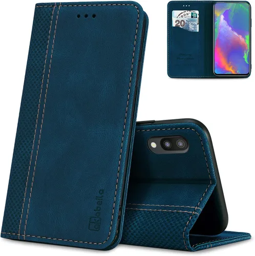 Miniatura 26 de AKABEILA Para Samsung A5 2017 Cartera Funda de Tarjeta de Crédito Titular Cierre Magnético Kickstand PU Cuero A Prueba de Golpes Flip Folio Libro