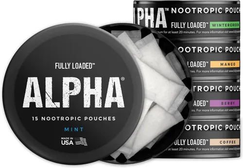Miniatura 13 de Bolsas Nootrópicas Alpha Fuel Completamente Cargadas (Wintergreen Fuel) - Bolsas de Energía Nootrópicas con Cafeína, Alpha GPC, Tirosina, Taurina