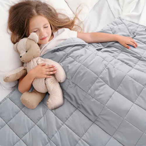 Miniatura 34 de Kivik Manta con peso de 3 libras, transpirable, pequeña y pesada, para dormir y relajarse, para cama, sofá, hogar, escuela, lavable a máquina
