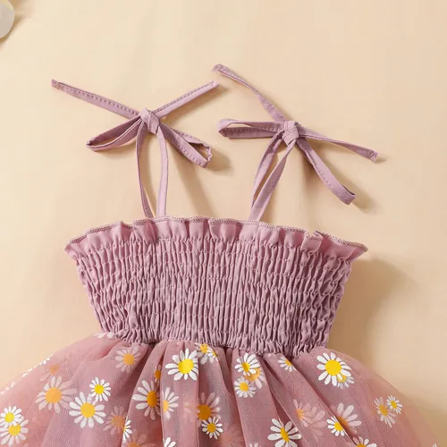 Miniatura 46 de Mameluco para bebés y niñas de 3, 6, 9, 12, 18 meses, enterizo de manga corta, fruncido, faldas y dobladillo, diadema