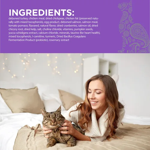 Miniatura 7 de PURELUXE Alimento para gatos sin granos y gluten, nutrición Elite para gatos adultos, pavo, para todas las etapas de la vida y razas, fabricado
