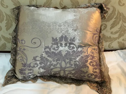 Miniatura 7 de Teinopalpus Juego de funda de edredón bordada de satén, tamaño matrimonial/queen, de algodón, de lujo, estilo neoclásico, estilo neoclásico, funda