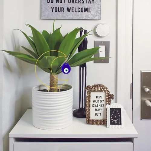 Miniatura 3 de Paquete de 2 enrejados pequeños para plantas en maceta, estacas de soporte de metal dorado para plantas trepadoras de interior, accesorios