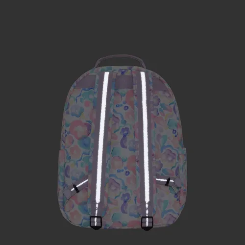 Miniatura 9 de Kipling Seoul - Mochila grande metálica para portátil de 15 pulgadas, Agua (Aqua Flowers)