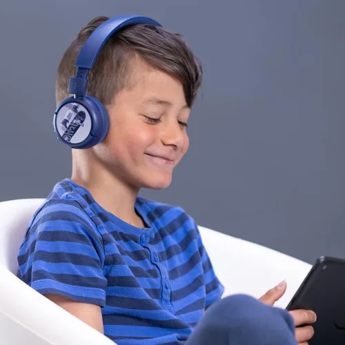 Miniatura 5 de BuddyPhones POP Fun Auriculares plegables Bluetooth para niños + micrófono, funciona con cable o inalámbrico, limitación de volumen SafeAudio