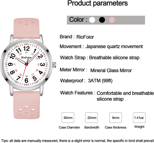 Miniatura 5 de Reloj de enfermera para enfermeras, estudiantes de enfermería, profesionales médicos, médicos, con variedad de colores, segunda mano y 24 horas