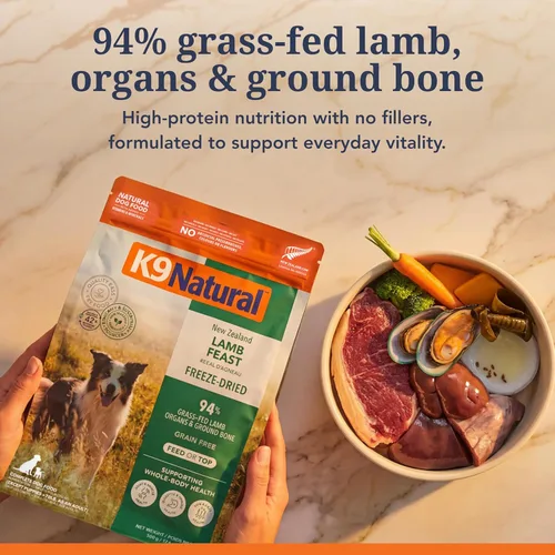 Miniatura 4 de K9 Natural - Alimento liofilizado para perros sin granos - Cordero, 4 libras