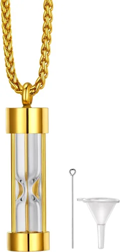 Miniatura 15 de Richsteel Collares de urna para cenizas para mujeres y hombres, collar con colgante de cremación para cenizas, joyería conmemorativa de acero