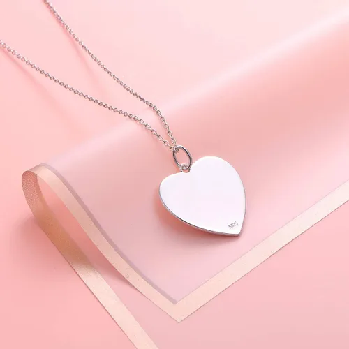 Miniatura 5 de DAOCHONG Regalos para el día de la madre, plata de ley S925, collar con colgante de corazón para madre, hija, nieta, familia, joyería de papá, mamá