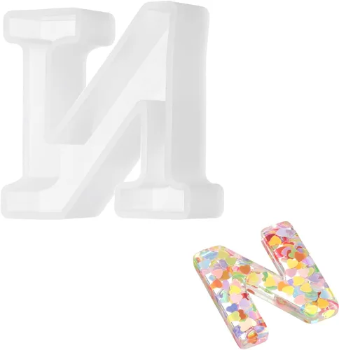 Miniatura 21 de MECCANIXITY Moldes de resina de 2.5 pulgadas, letras del alfabeto mayúscula Z 3D, moldes de silicona para hacer velas, manualidades, letreros