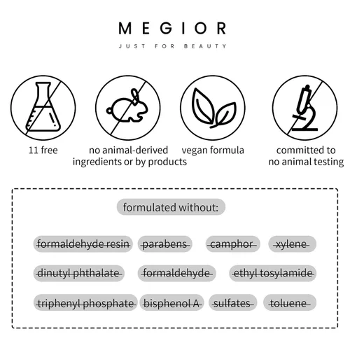 Miniatura 6 de MEGIOR Esmalte de uñas de gel azul de 0.5 onzas líquidas, color azul grisáceo, lámpara LED UV, esmalte de gel para manicura y pedicura