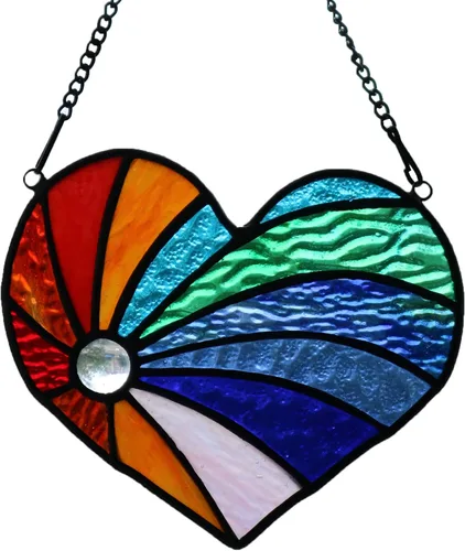 Miniatura 11 de Atrapasoles con forma de corazón para colgar ventanas, regalo de cumpleaños en forma de corazón para abuela, tía, hermana, padres, para mujeres