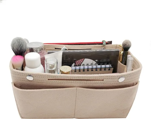 Miniatura 33 de LEXSION Organizador de fieltro para bolso – Bolsa de bolsillo múltiple en bolsa organizadora