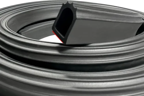 EPDM - Tira de sellado de puerta de goma autoadhesiva en forma de D, 1 pulgada, resistente a la intemperie para deslizamiento de caravana,