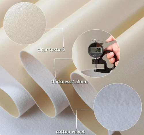 Miniatura 4 de CDY Hojas de cuero sintético de vinilo marino: tela sintética suave e impermeable, piel sintética, 54 x 36 pulgadas, muy adecuadas para hacer