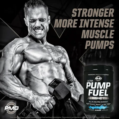 Miniatura 5 de PMD Sports Pump Fuel Ultra Insanity - Polvo de preentrenamiento premium y bomba muscular, mayor enfoque, resistencia y recuperación, creatina