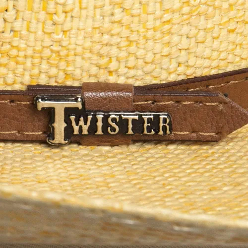 Miniatura 4 de M&F Western Products Youth Twister Toast Bangora Cool Hand Luke - Sombrero de paja prearrugado marrón M, Beige Bronceado