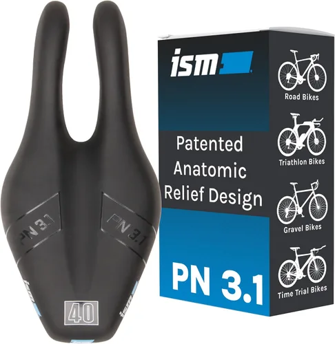 ISM PN Series - Sillín acolchado para bicicleta de carretera, asiento de bicicleta sin nariz diseñado profesionalmente para bicicletas de carretera,