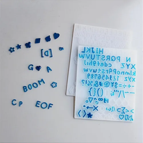 Miniatura 5 de Molde de silicona pequeño de resina flexible con forma de letra y número, fácil de liberar, perfecto para llavero y resina con números artísticos