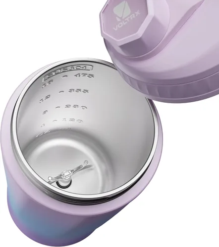Miniatura 4 de VOLTRX ChillMix - Botella agitadora aislada de acero inoxidable, mezclador eléctrico recargable por USB C, vasos agitadores para batidos